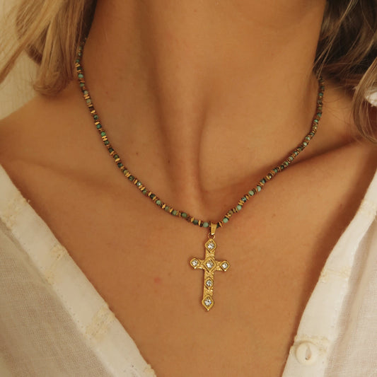 Collar Aurora Turquesa Africana