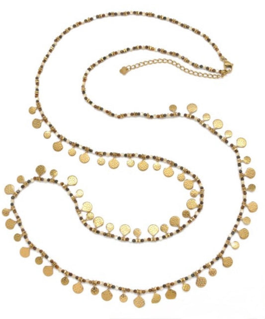 Collar Largo Emilia Ojo de Tigre