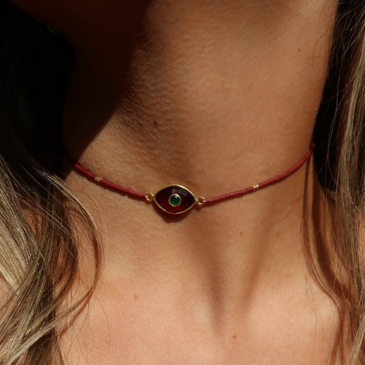 Choker Paris Granate