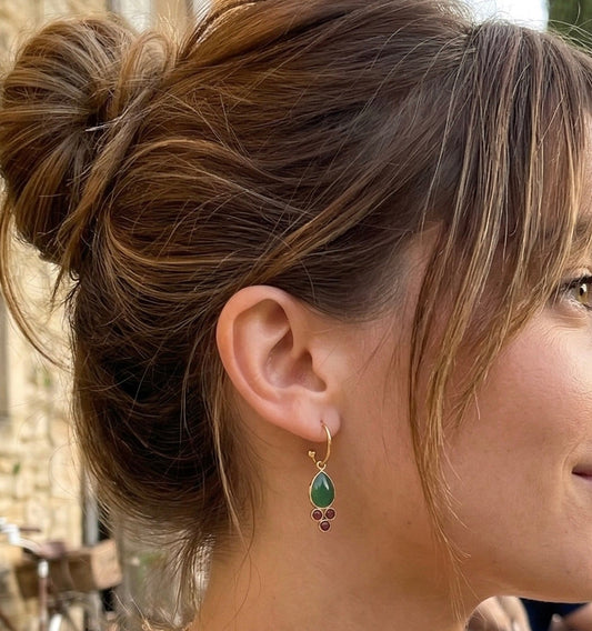 Aros Triana Ónix Verde