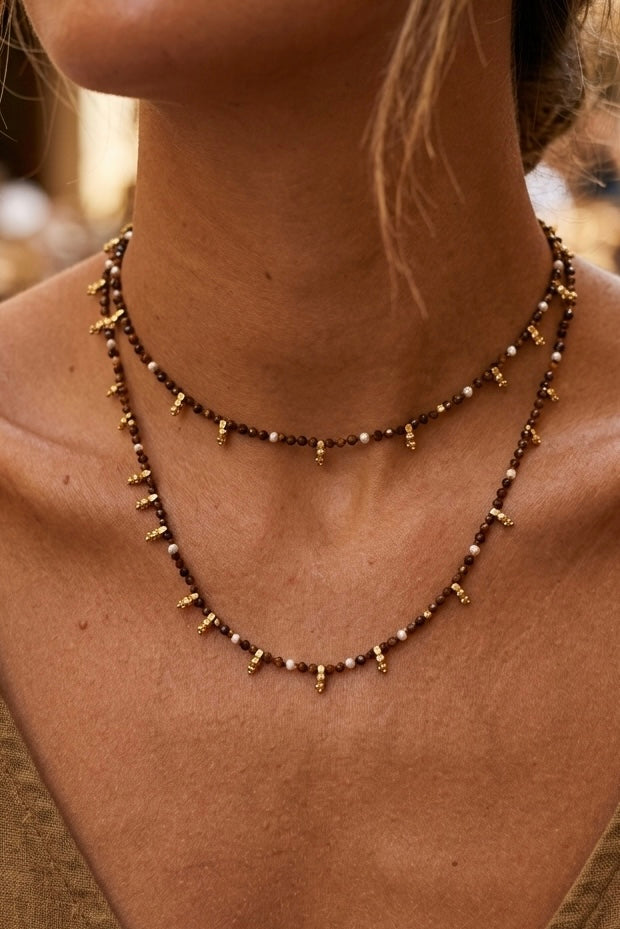 Collar Largo Amelia Ojo de Tigre