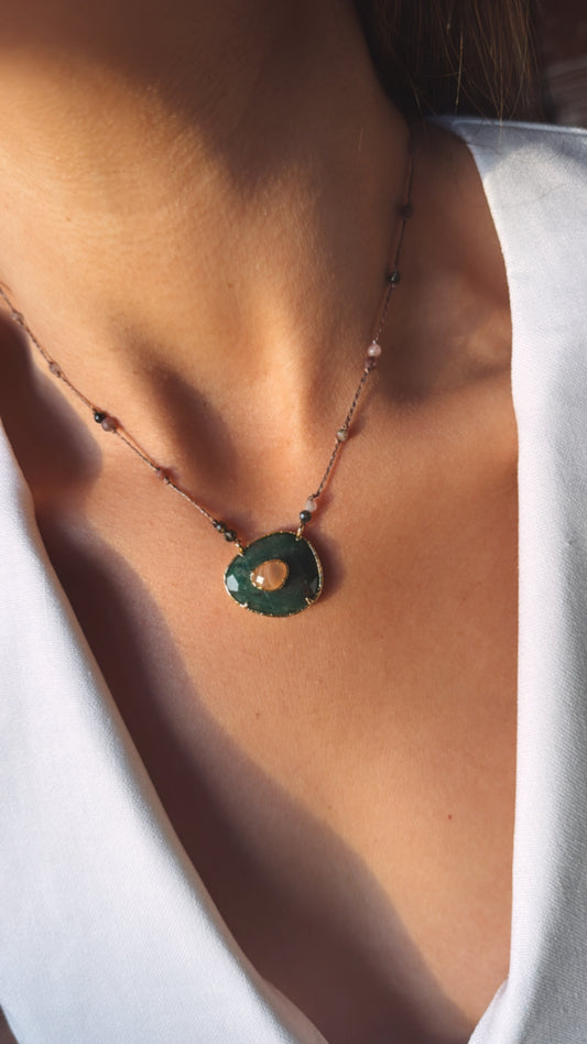 Collar Paulette Turq. Africana