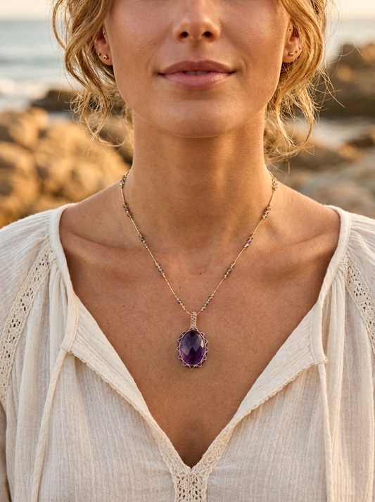 Collar Jaipur Amatista Mediano