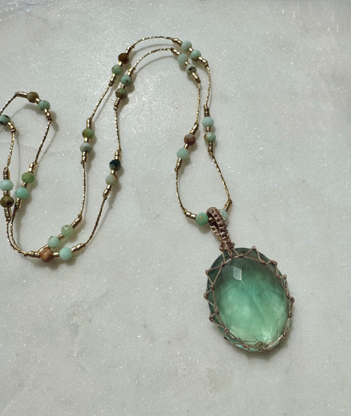 Collar Jaipur Fluorita Verde