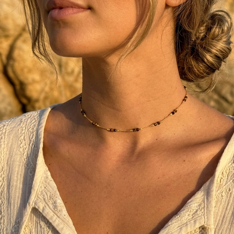 Choker María Ojo de Tigre