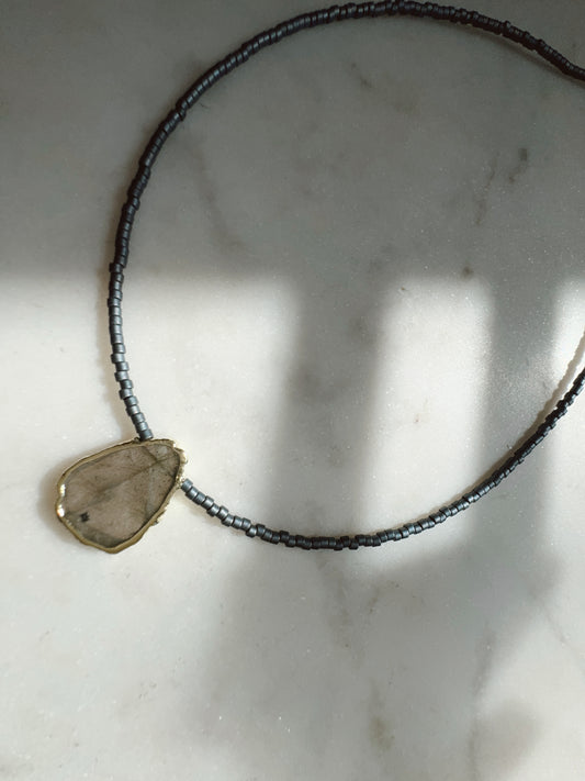Collar Gaia Azul - Labradorita