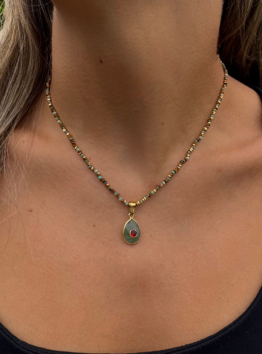 Collar Ana Cuarzo Verde