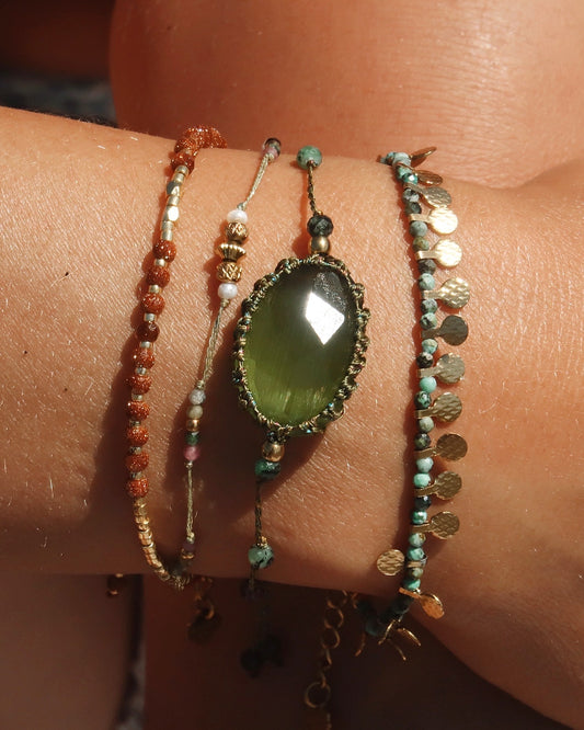 Pulsera Jaipur Apatita Verde