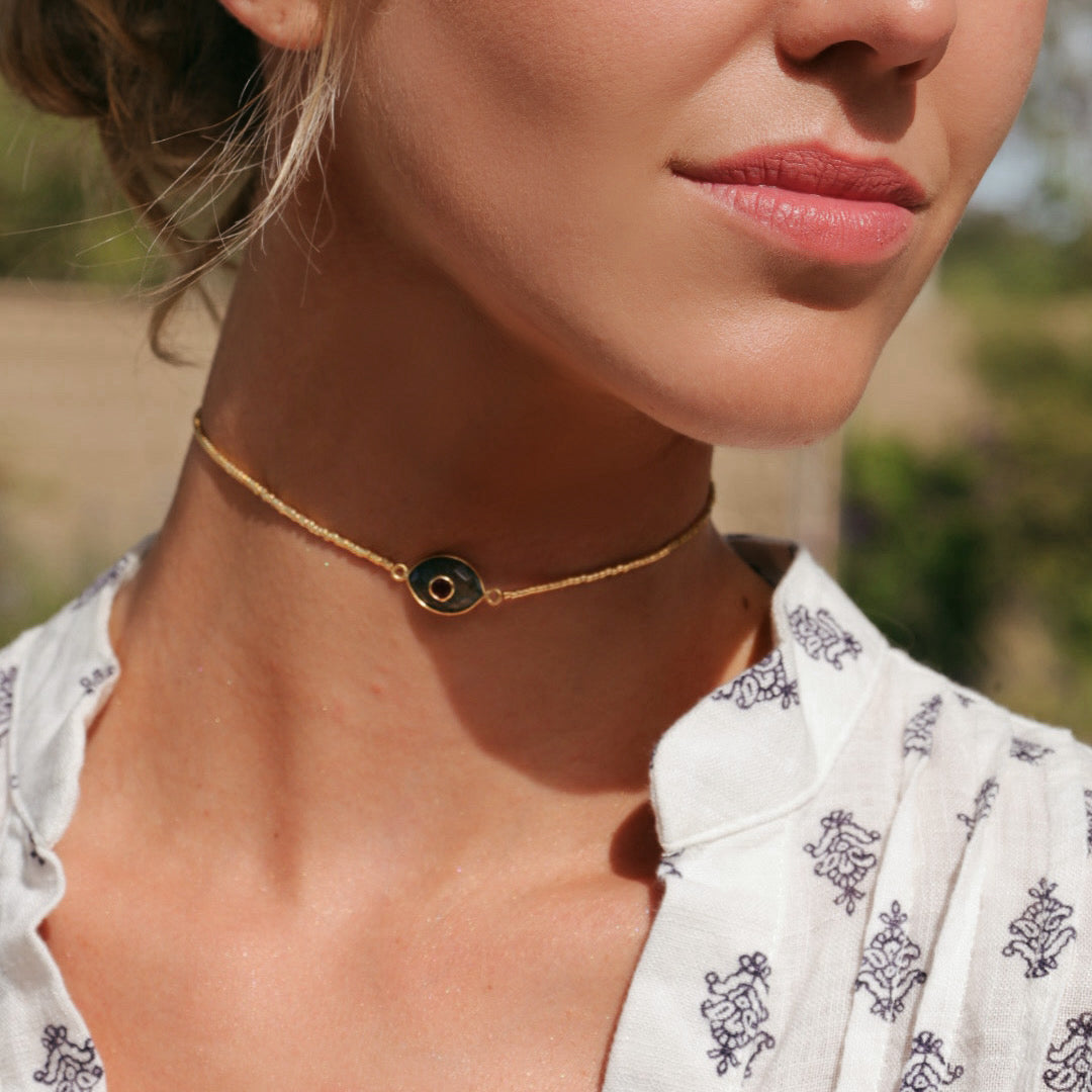 Choker Paris Labradorita