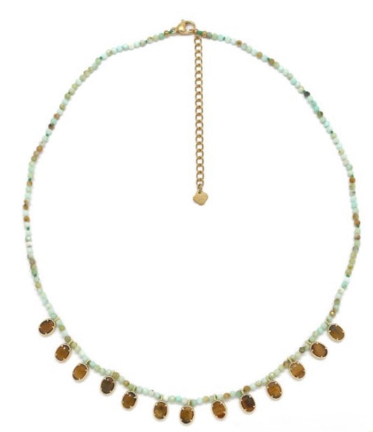 Collar Lena Crisopasa/Ojo de Tigre