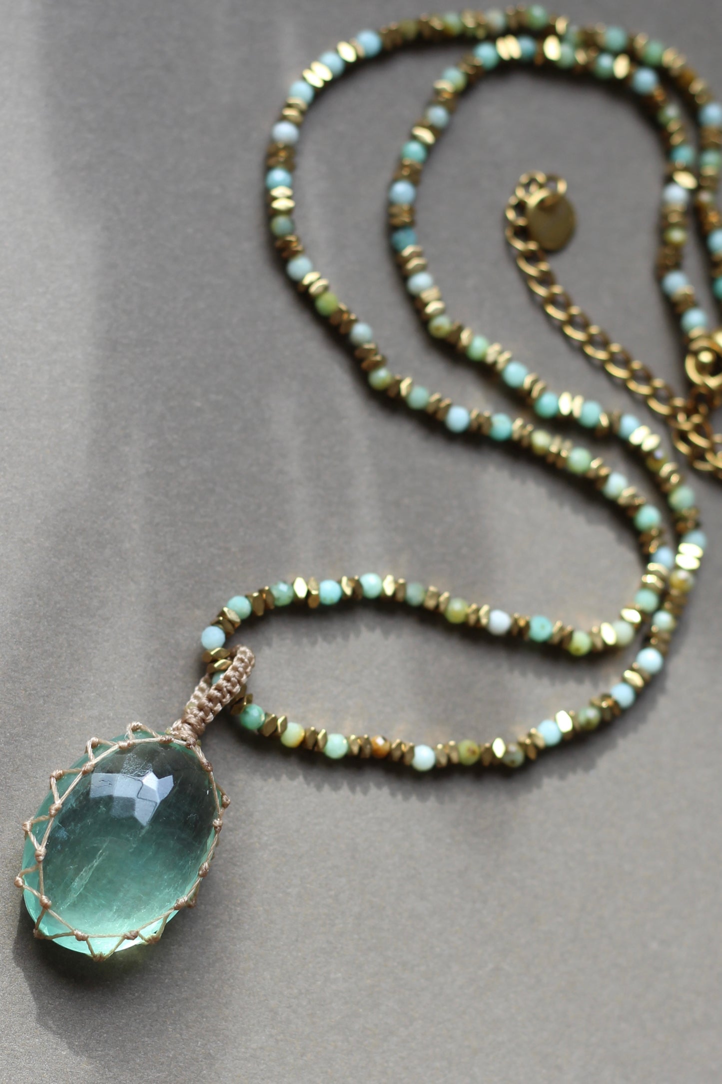 Collar Delhi Fluorita Verde