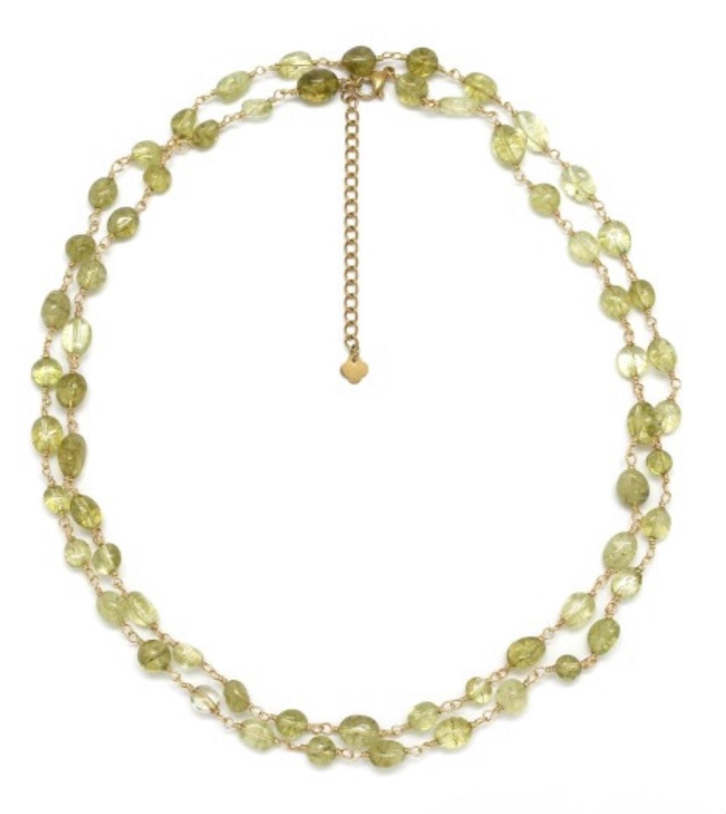 Collar Gabrielle Cuarzo Verde