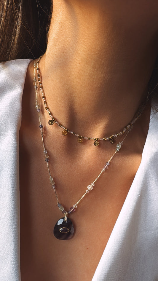 Jaipur Fluorita-Amatista