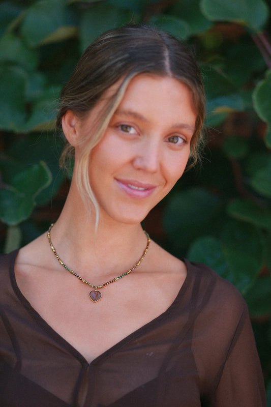 Collar Ema Cuarzo Ahumado