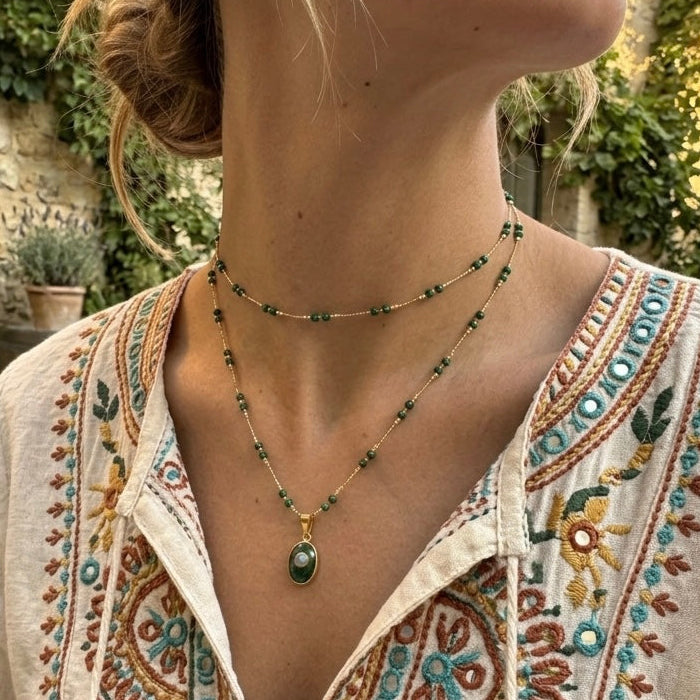 Collar Berna Raíz de Esmeralda