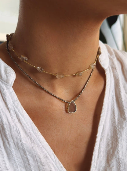 Collar Belle Cuarzo Rutilado