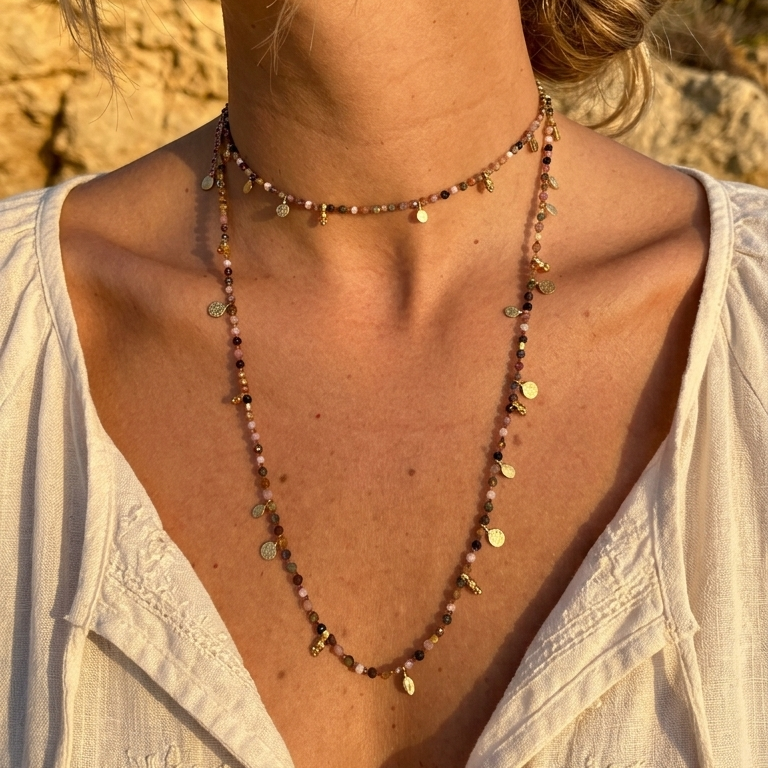 Collar Largo Elena Turmalina