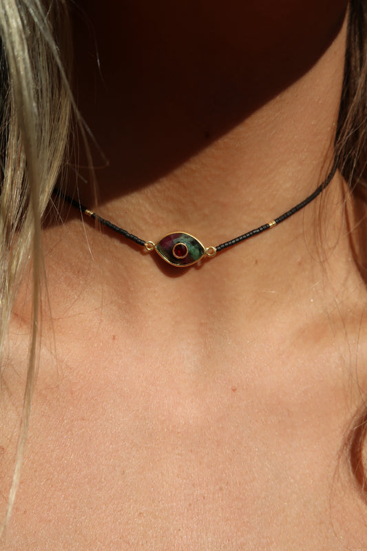 Choker Paris Rubí Zoisita