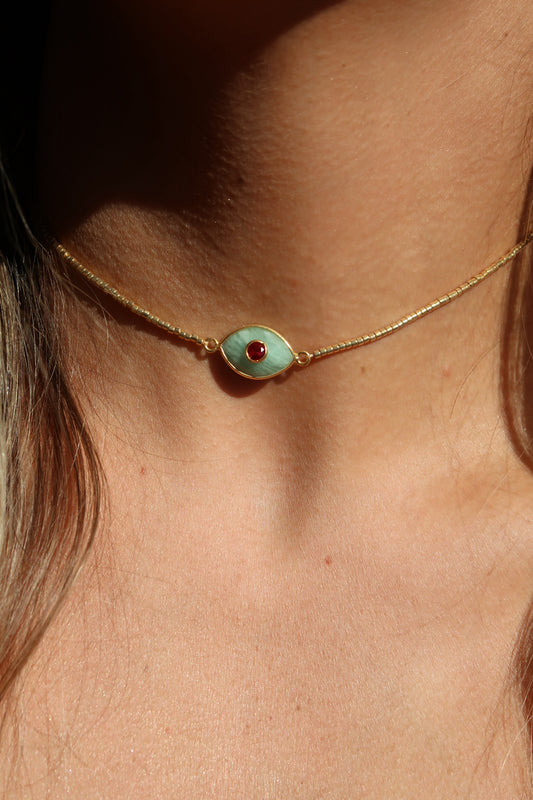 Choker Paris Amazonita
