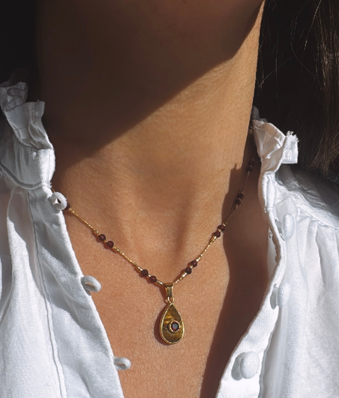 Collar Mila Ojo de Tigre