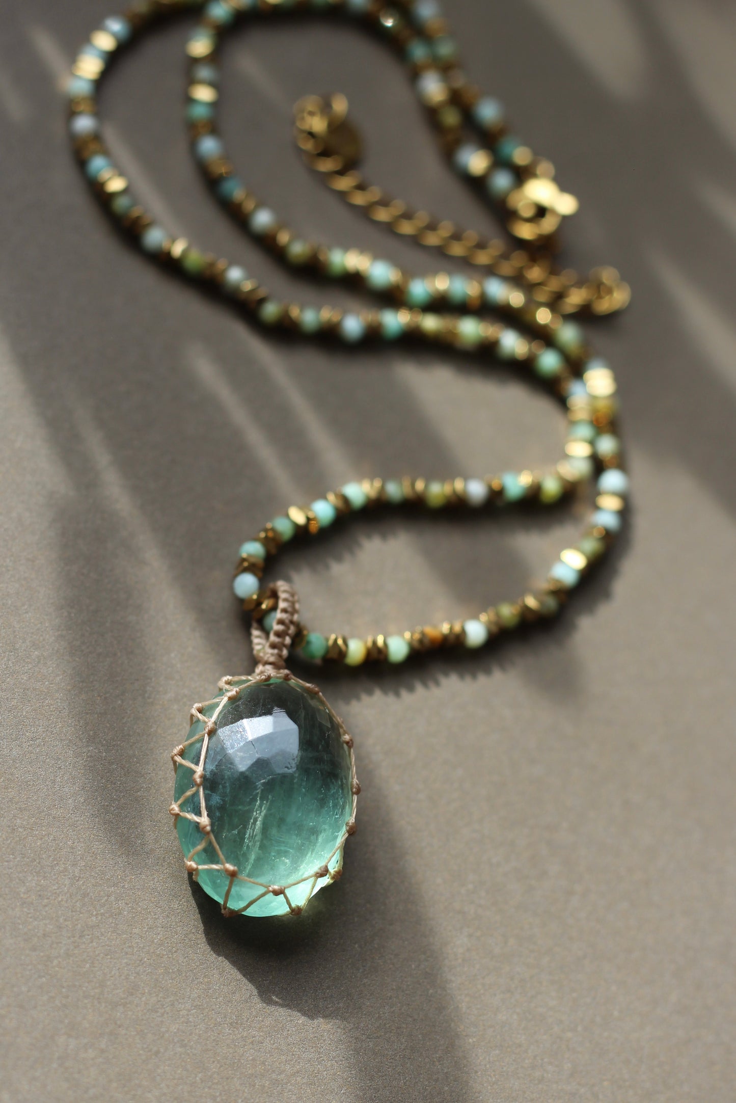 Collar Delhi Fluorita Verde