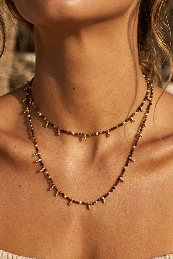 Collar Largo Amelia Ojo de Tigre