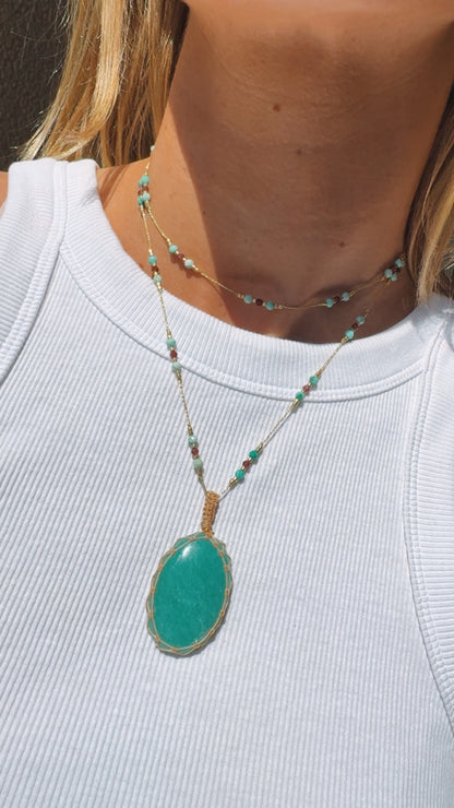 Collar Jaipur onix verde