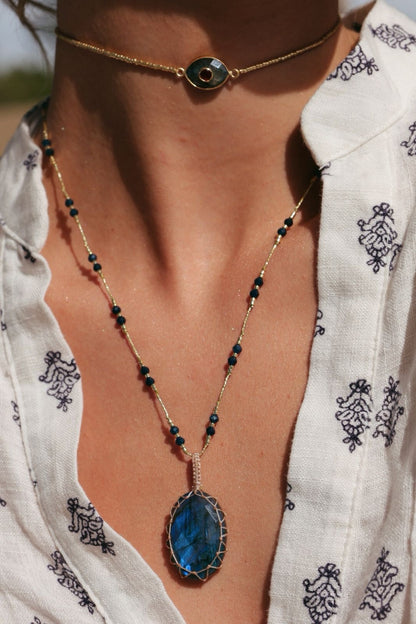 Collar Jaipur Labradorita Mediano