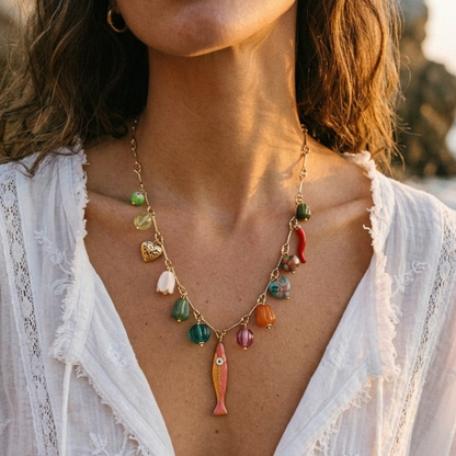 Collar Suri Rosa