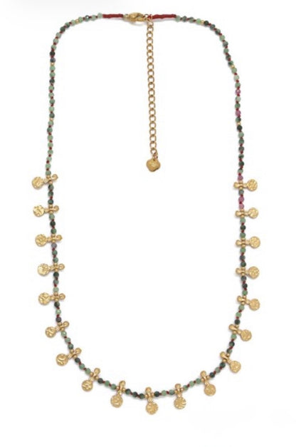 Collar Charlotte Rubí Zoisita