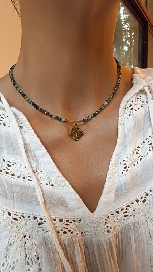 Collar Rob Turquesa Africana