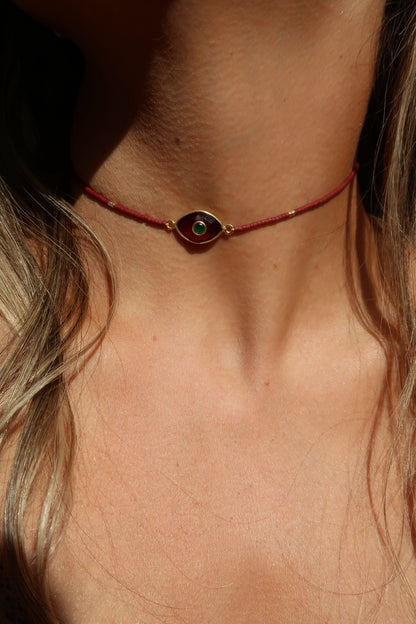 Choker Paris Granate