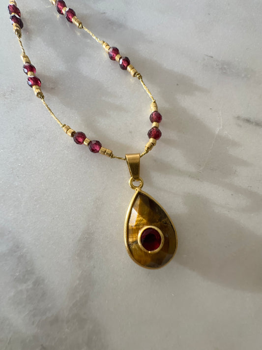 Collar Mila Ojo de Tigre