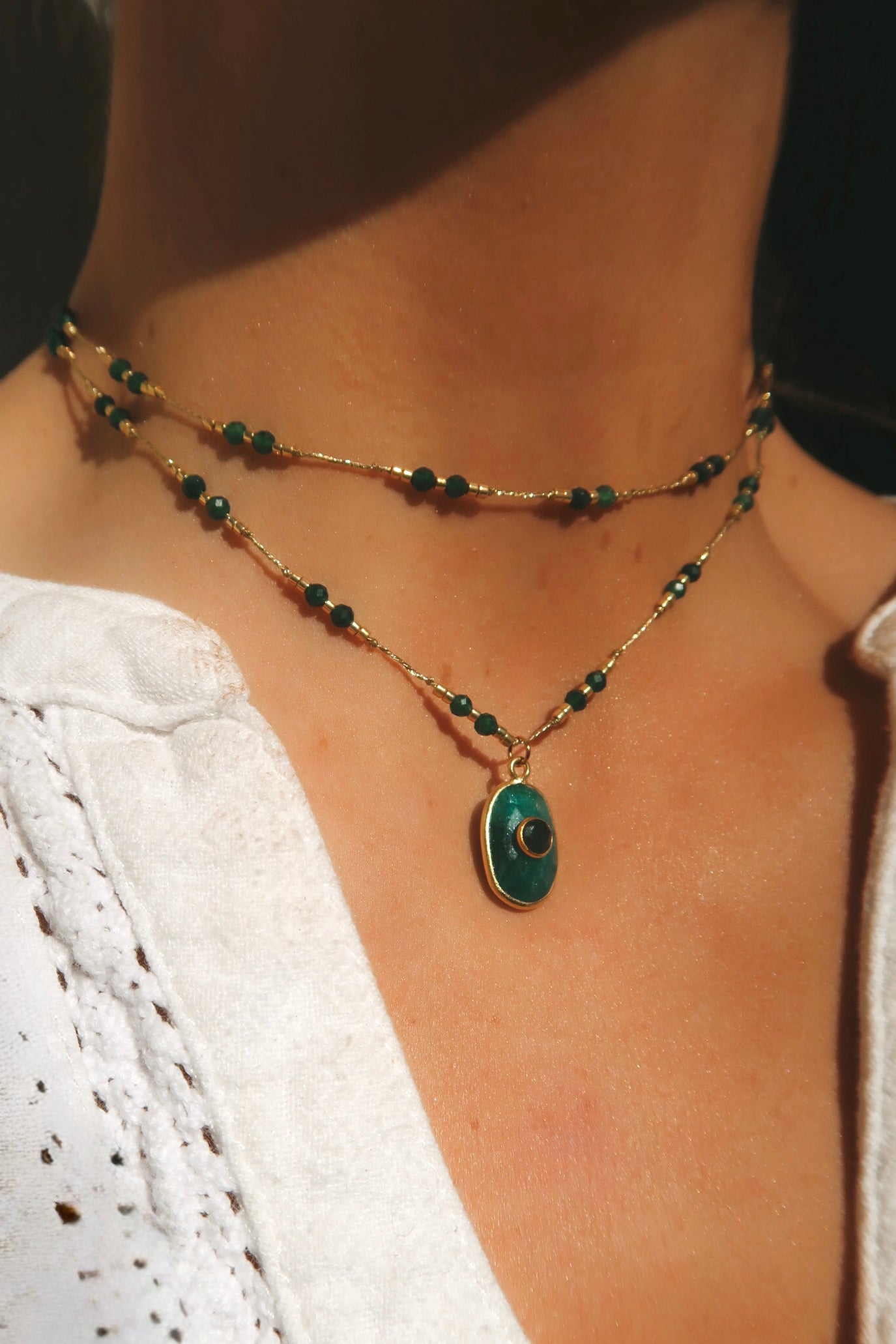 Collar Berna Raíz de Esmeralda