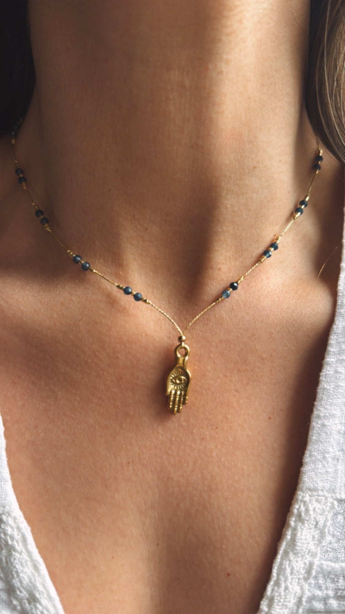 Collar Liberté Agata Azul