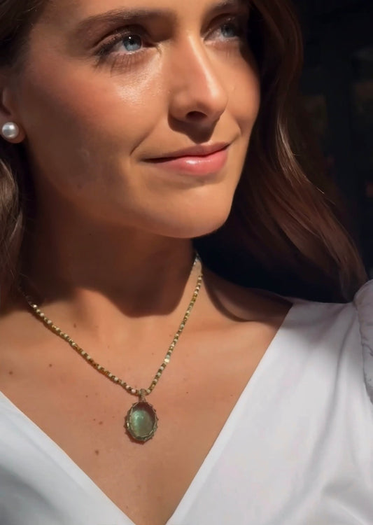 Collar Delhi Fluorita Verde