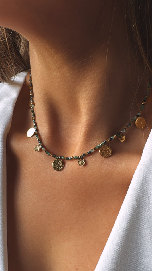 Collar Pauline Turquesa Africana