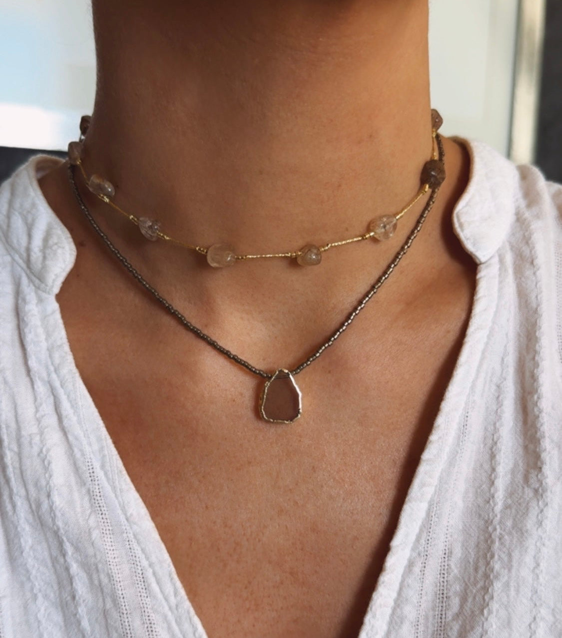 Collar Belle Cuarzo Rutilado