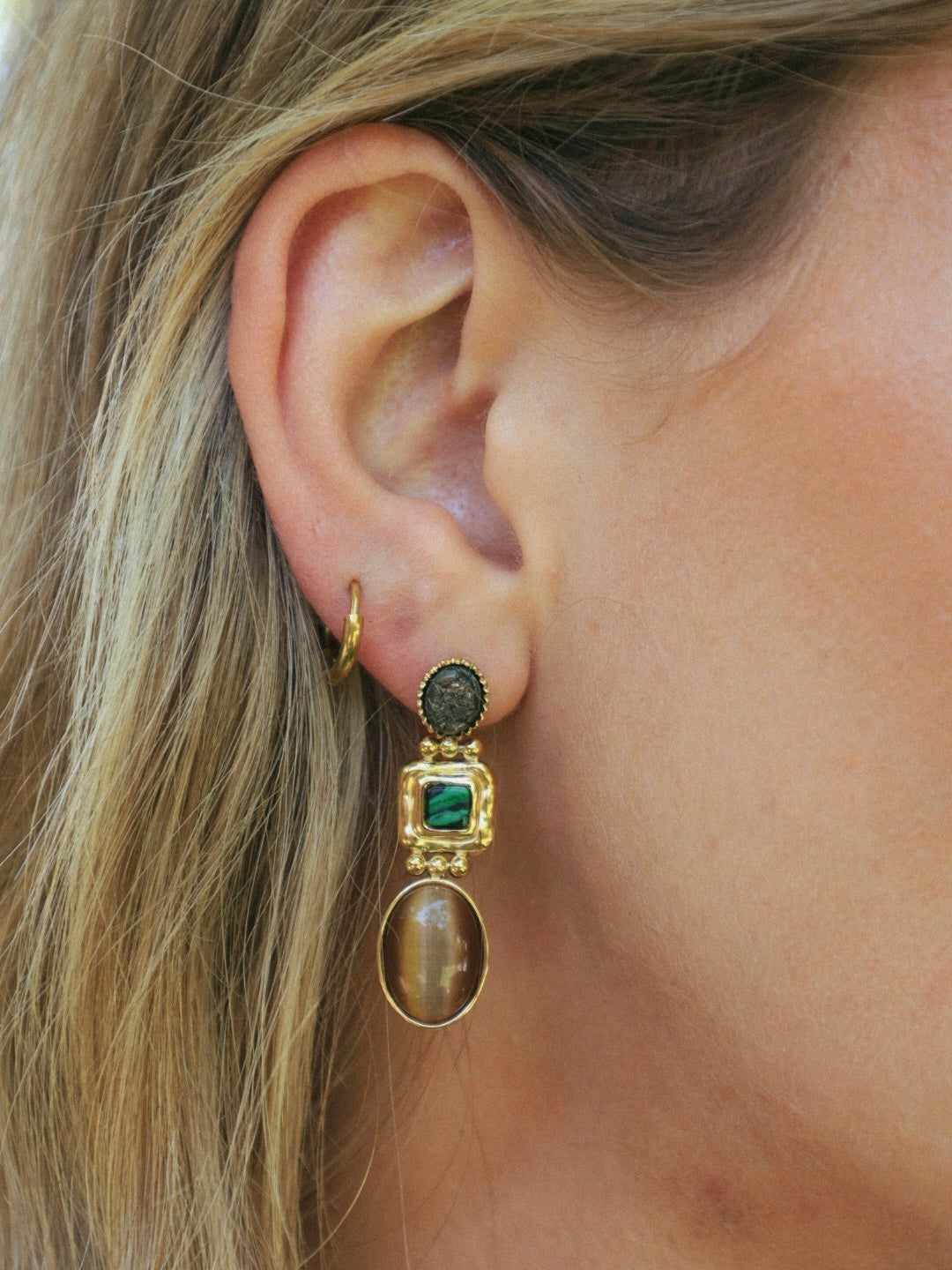 Aros Gaspar Ojo de Tigre