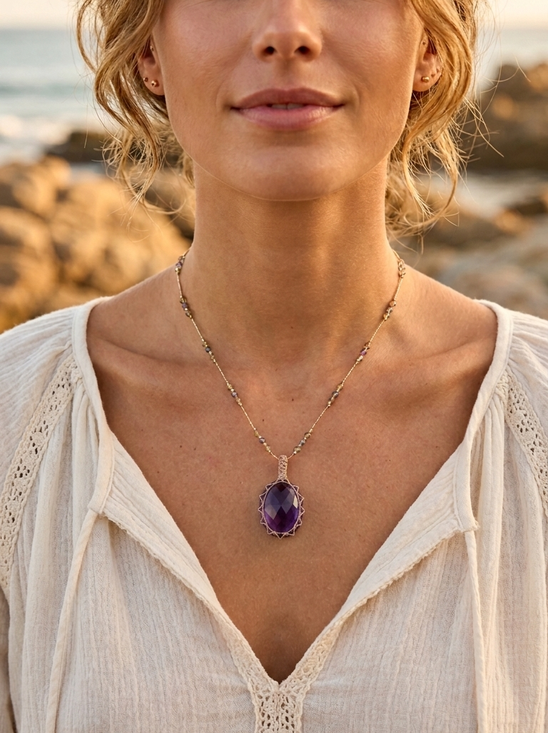 Collar Jaipur Amatista Mediano