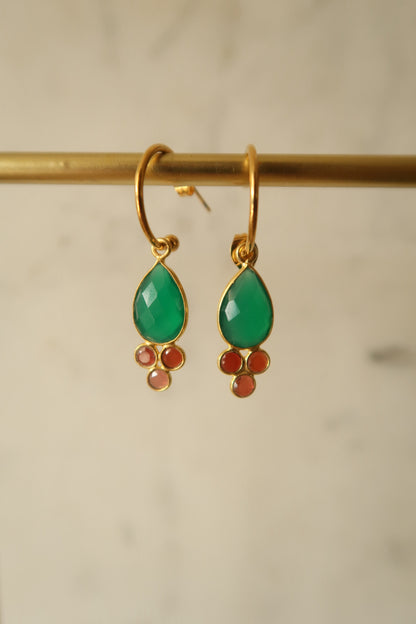 Aros Triana Ónix Verde