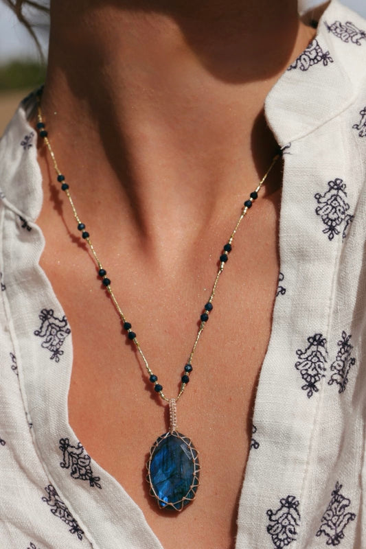 Collar Jaipur Labradorita Mediano