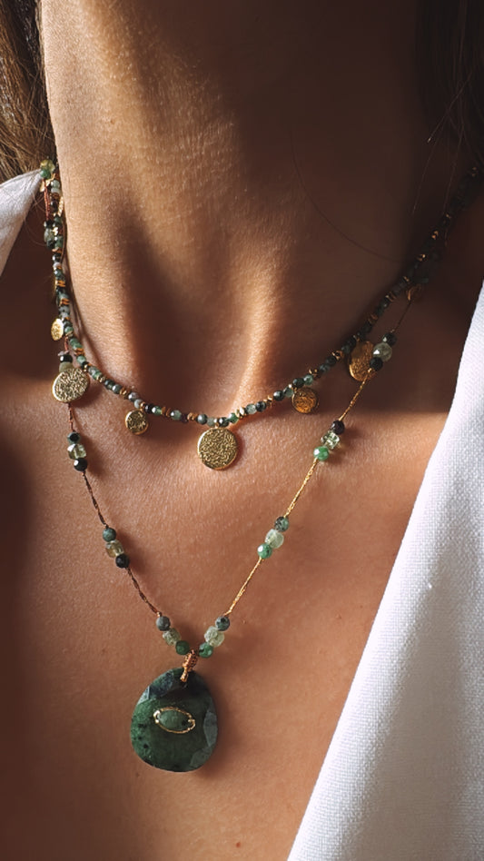 Collar Pauline Turquesa Africana