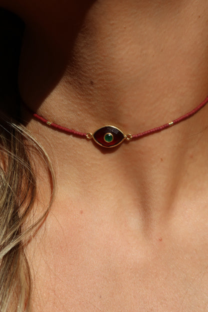Choker Paris Granate