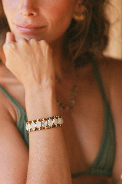 Pulsera Kaya Cuarzo Blanco