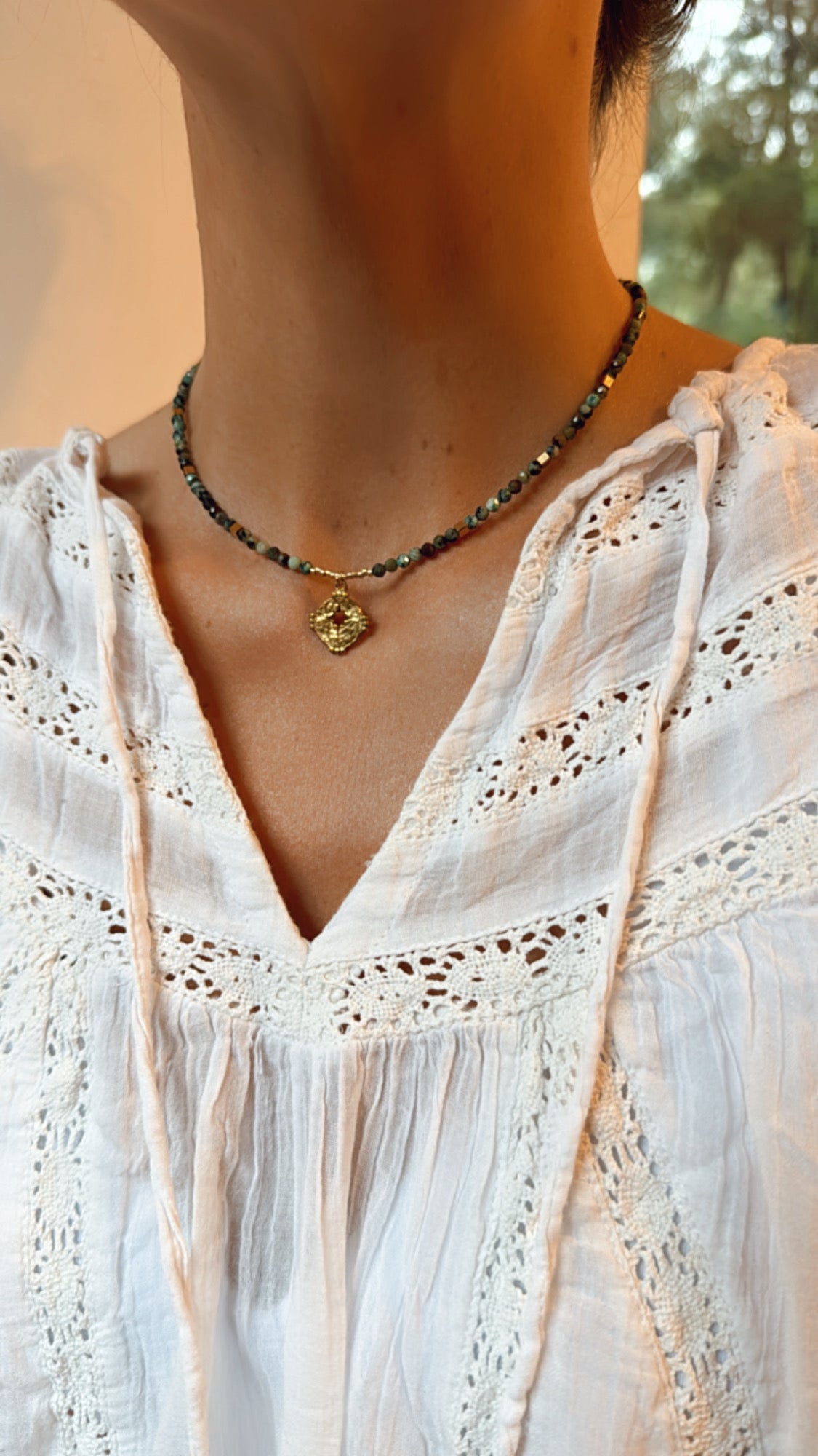 Collar Rob Turquesa Africana