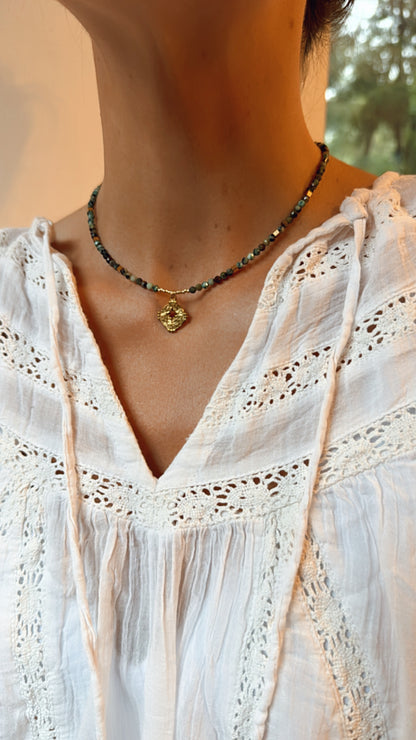 Collar Rob Turquesa Africana