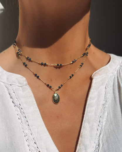Collar Berna Doble Labradorita