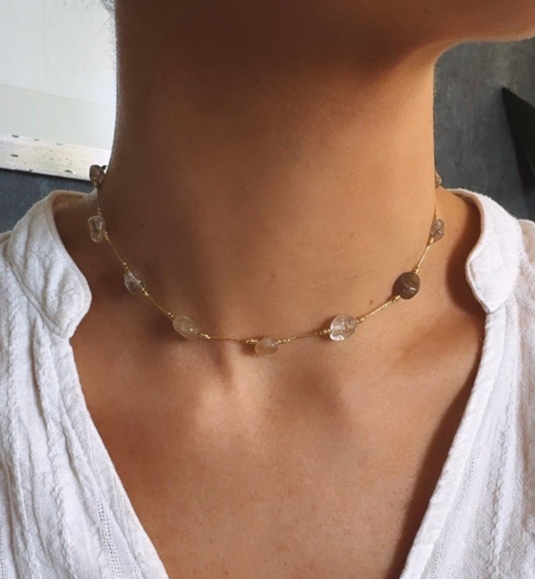 Collar Belle Cuarzo Rutilado