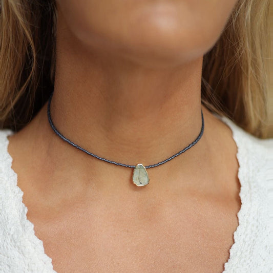 Collar Gaia Azul - Labradorita